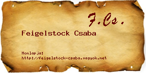 Feigelstock Csaba névjegykártya